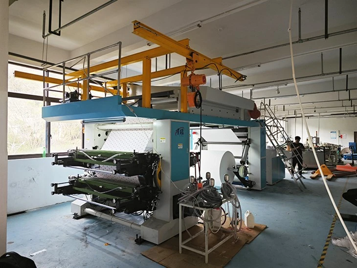 4 Color 1600mm CI Type Paper Facial Tissues Flexo Printing Machine